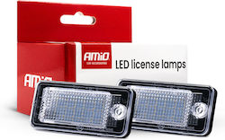 Amio Amio Φώτα Πινακίδας Led Τύπου Clp01 Οχήματα Audi Τάση Λειτουργίας 12v 2 Τεμ 04536/am