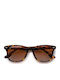 Red Raven Daniel Unisex Γυαλιά Ηλίου με Καφέ Σκελετό και Κόκκινο Φακό 47577631818062