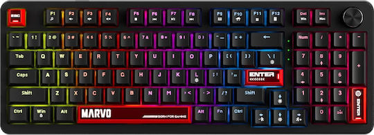 Marvo Arma 98 Gaming Μηχανικό Πληκτρολόγιο με Custom διακόπτες και RGB φωτισμό (Αγγλικό US)
