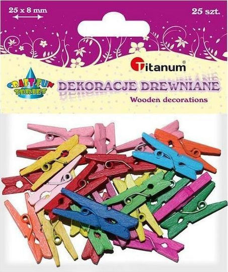 Holzhandwerksdekoration Titanum 8 Farben 3x25mm 25Stück