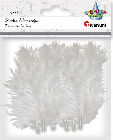 Titanum Turkey Feathers 9-15cm White 50 Pieces