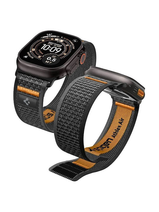 Spigen Athlex Air 2 Active Band Black Orange Apple Watch 49mm 46mm 45mm 44mm Amp10607