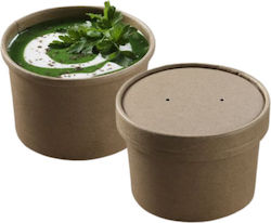 Set of 50 Paper Ice Cream Bowls with Capacity 237ml Brown Set of 50 Paper Ice Cream Bowls with Capacity 237ml Brown