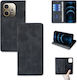 Vintage Magnet Wallet Mobile Phone Case Sonique Oppo A5 Pro 5g Black
