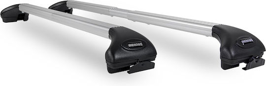 Menabo Folding Aluminum Car Roof Bars Ariete 815-1195 Cm Silver Color Mini Paceman R61 3 Doors 2013>2016 Flush Rails 55 Cm Max-2 Pieces 12060/mb Mp.12060/mb-78