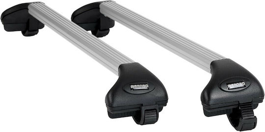 Menabo Folding Aluminum Car Roof Bars Ariete 815-1195 Cm Silver Color Ford Focus Ii Station Wagon 5 Doors 2004>2011 Raised Rails 55 Cm Max-2 Pieces 12050/mb Mp.12050/mb-84