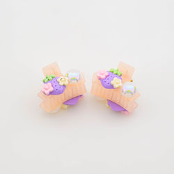 Claw Clip Strawberry Flowers & White Pearl 2 Pi...