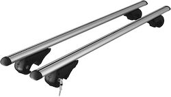 Menabo Aluminum Car Roof Bars Brio XL 135 Cm Silver Color Honda Shuttle 5 Doors 2010> Raised Rails Parallel Bars Gap 2 Pieces 4030/mb Mp.4030/mb-87