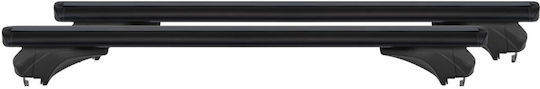 Menabo Aluminum Bars Sonic Black XL 130 Cm Black Color Mini Countryman R60 5 Doors 2010>2016 Flush Rails 2 Pieces 14690/mb Mp.14690/mb-75