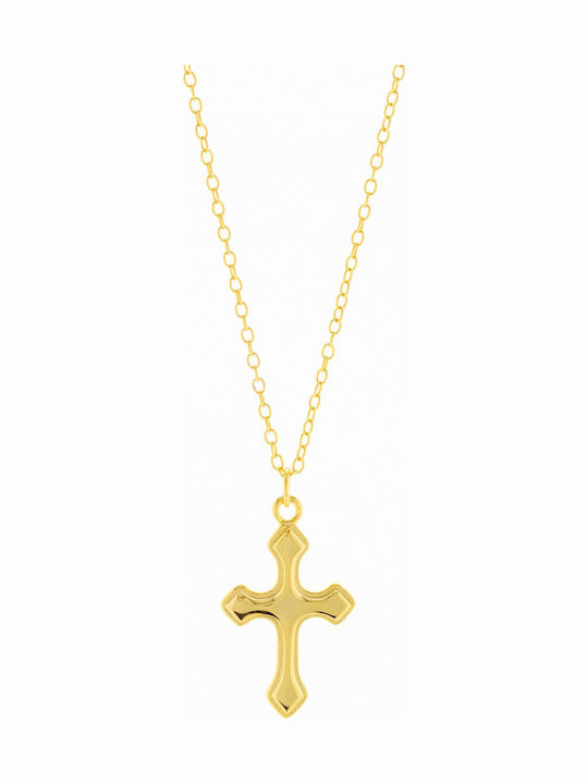 Jools Crucifix Femeiesc din Argint Placat cu Au...