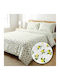 Pucioasa Set Husă de Pilotă Bumbac Single cu Față de Pernă & 1 Cearsaf 160x220 Lemon