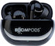 Boompods In-ear Bluetooth Handsfree Căști cu Rezistență la Transpirație Negru