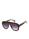 Prive Revaux Unisex Sunglasses with Brown Frame and Blue Lens