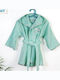 Dimcol Kids Bathrobe Stork Green Hooded