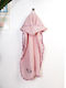 Dimcol Baby Bath Towel Hooded Unicorn Pink 75x85cm