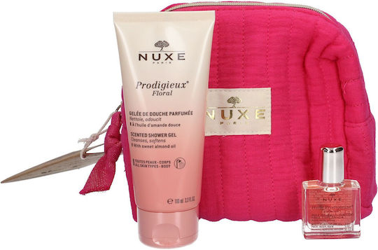 Nuxe Prodigieux Floral Skin Care Set for Moisturizing & Body Cleaning 3pcs