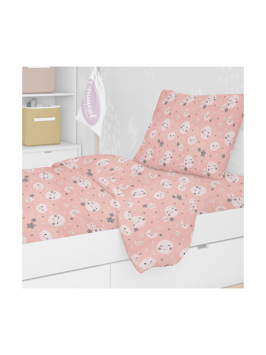 Dimcol Sheet Set Single Cotton Smile Coral 160x...
