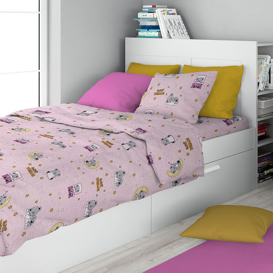 Dimcol Σετ Μονά Sweet Dreams Pink 160x240cm