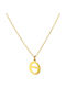 Halskette Monogramm "Θ" aus Gold 9 K