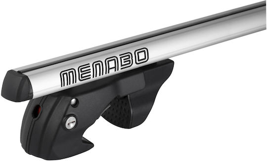 Menabo Aluminum Roof Bars Sherman Silver 120 Cm Silver Color Mitsubishi Space Runner 5 Doors 1991>2002 Raised Rails Parallel Bars Vacuum 2 Pcs 9590/mb Mp.9590/mb-190