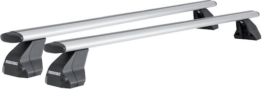 Menabo Komplettes Set Autodachträger Aluminium Omega Plus L 130 cm Silber Toyota Verso 5 Türen 2009–2018-2 Stück 9810 Mb+14730 Mb Mp.to.14730/mb-omgps-9