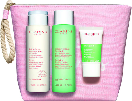 Clarins Perfect Cleansing Σετ Περιποίησης για Καθαρισμό Προσώπου για Μικτό / Λιπαρό Δέρμα 4τμχ