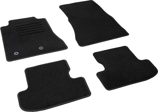 Standard Black Car Mats Compatible with Ford Mustang Vii S650 Set of 4