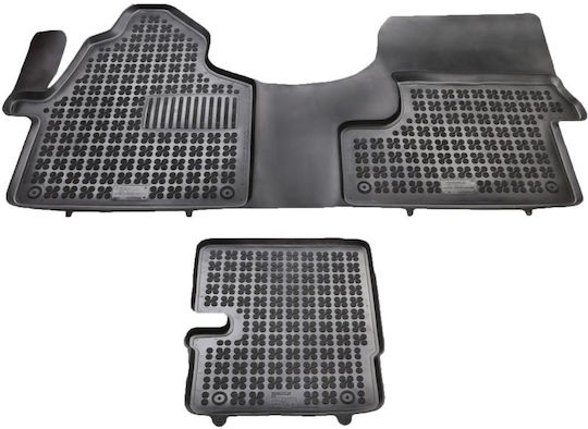 Rubber Car Mats Mercedes Sprinter 2006-2018 Sprinter 2018+ 2 Seats Raised Sides Type 3 Pieces Rezaw Plast Mercedes Benz Rezaw-plast