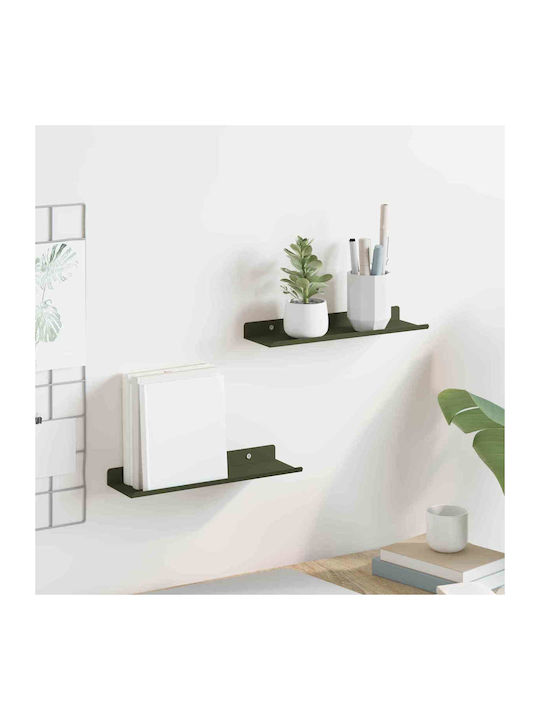 Shelves Wall Green 2pcs 30x9x2.5cm