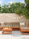 Garten- und Outdoor-Möbelsets Wohnzimmer Typsatz 7 Stück mit Kissen