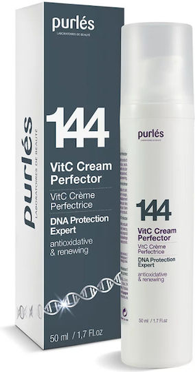 Purlés 144 VitC DNA Protection Expert Cremă de Față Rich Hidratantă & Anti-îmbătrânire cu Acid Hialuronic & Vitamina C 50ml