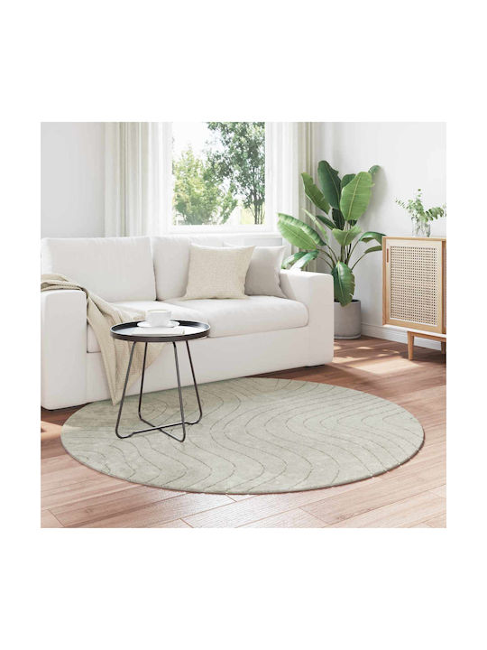 vidaXL Huarte Anti-slip Rug Round Green