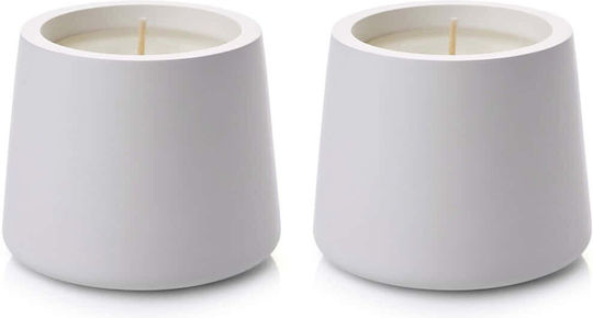 Aberto Design Decorative Candle in Jar White 8x10cm 2 Pieces
