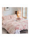 Mc Decor Duvet Cover Set Single with Pillowcase 160x240 Light Pink