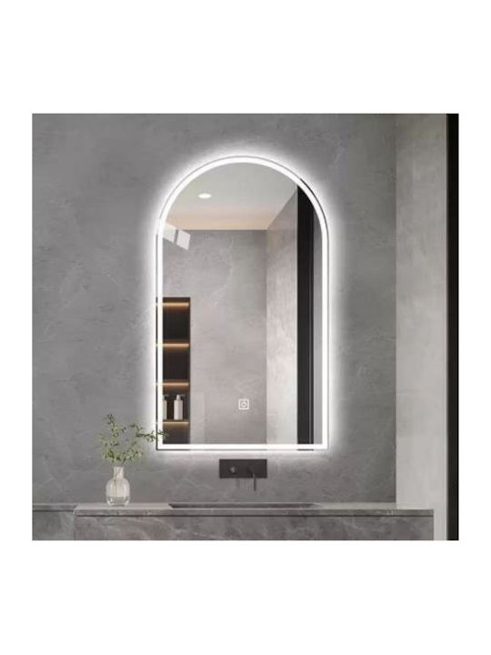 Gloria Kamarina Led Ημικυκλικός Καθρέπτης Μπάνιου Led 50x80cm
