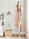 Songmics Cuiere de podea Metal Alb 182cm