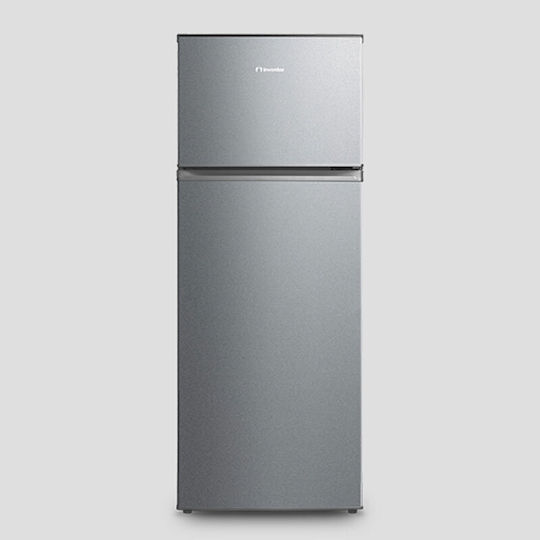 Inventor Double Door Refrigerator 204lt H143xW55xL55cm Silver DP1430SEL
