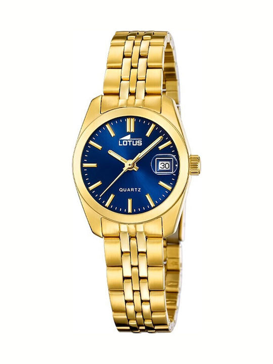 Lotus Watches Γυναικείο Ρολόι Μπαταρίας με Χρυσ...