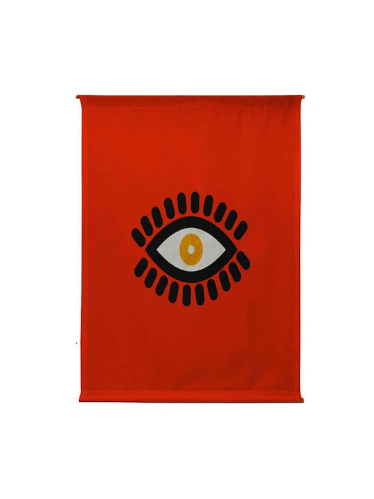 Wallity Decorative Tapestry Polybaby Handmade Red Fabric 140x100cm