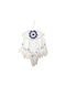Decorative Dreamcatcher Eye Handmade White Made of Fabric 65x65cm