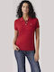 Damen Polo Bluse Red