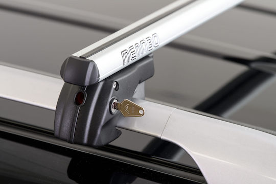 Menabo Aluminum Roof Bars Sherman XL Silver 135 Cm Silver Color Ford C-Max 7 II Grand C-Max 5 Doors 2010> Raised Rails Parallel Bars Gap 2 Pieces 9470/mb Mp.9470/mb-58