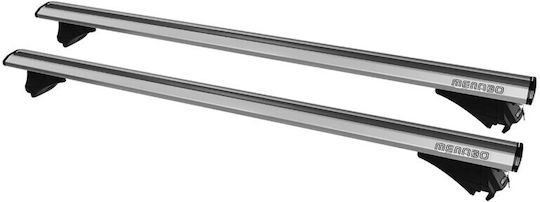 Menabo Aluminum Roof Bars Leopard XL Silver 135 Cm Silver Color Peugeot 4008 5 Doors 2010>2013 With Flush Rails 2 Pieces 8860/mb Mp.8860/mb-89