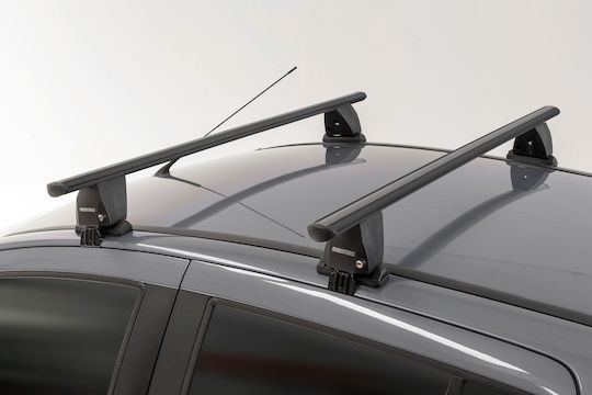 Menabo Complete Set Aluminum Car Roof Bars Delta M 123 Cm Black Mitsubishi Lancer Vii 4 Doors 1995>2000 2 Pieces 10590 Mb+12500 Mb Mp.mit.12500/mb-dltb-2