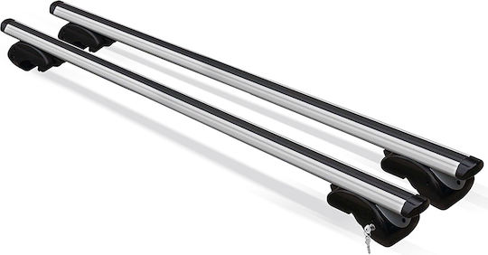 Menabo Aluminum Car Roof Bars Dozer XXL 150 Cm Silver Color Ford Explorer 5 Doors 2002>2005 Raised Rails Parallel Bars Set 2 Pieces 7500/mb Mp.7500/mb-3