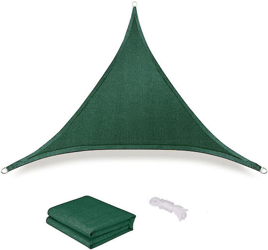 Grasher Pânză De Umbrire Triunghiulară Verde Cu Cerc 3.6m 180gr/m²