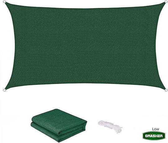 Grasher Shade Sail Зелен С парчета 3x5m 180гр/кв.м