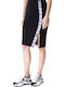 High-waisted Midi Skirt Black-Purple