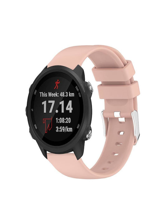 Garmin Forerunner 245 Music 20mm Smooth Solid Color Silicone Watch Band Ροζ