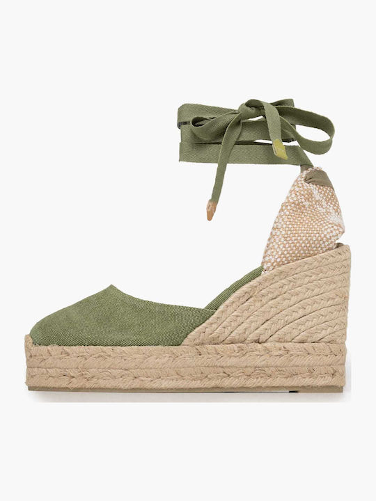 Women's Fabric Platform Espadrilles Green